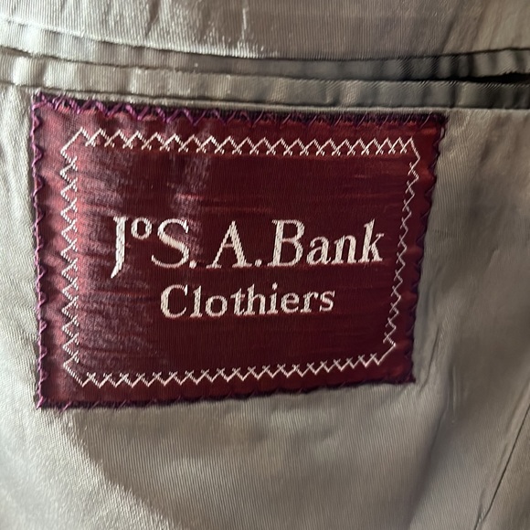Vintage Jos A Bank Clothier Mens Suit Jacket Union Gray 40R - Picture 6 of 8